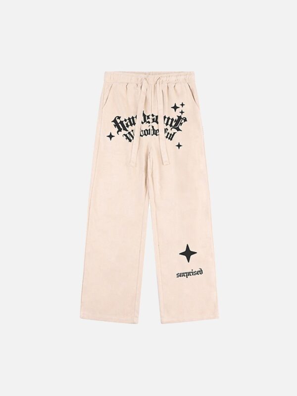Alphabet Suede Pants