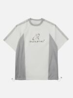 Paneled Print T-shirt -1586