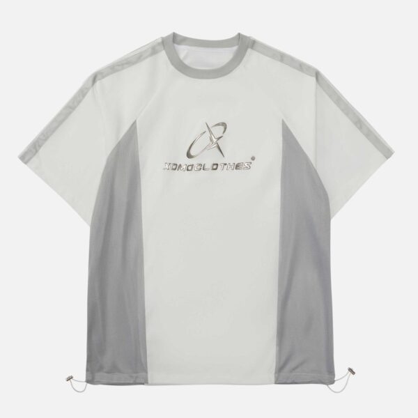 Paneled Print T-shirt -1586