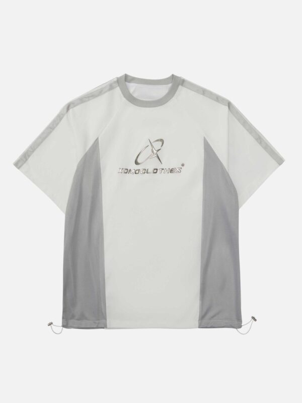 Paneled Print T-shirt -1586