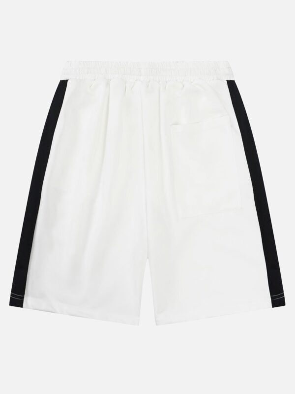 Color-coded Printed Casual Shorts