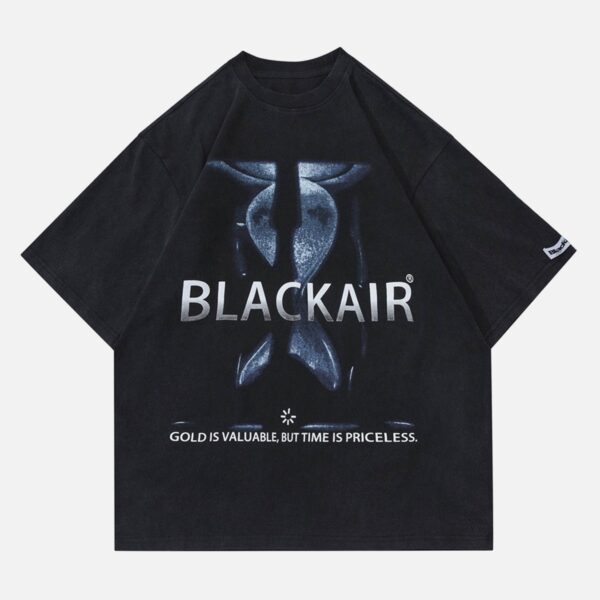 Dark Time Hourglass Print T-shirt