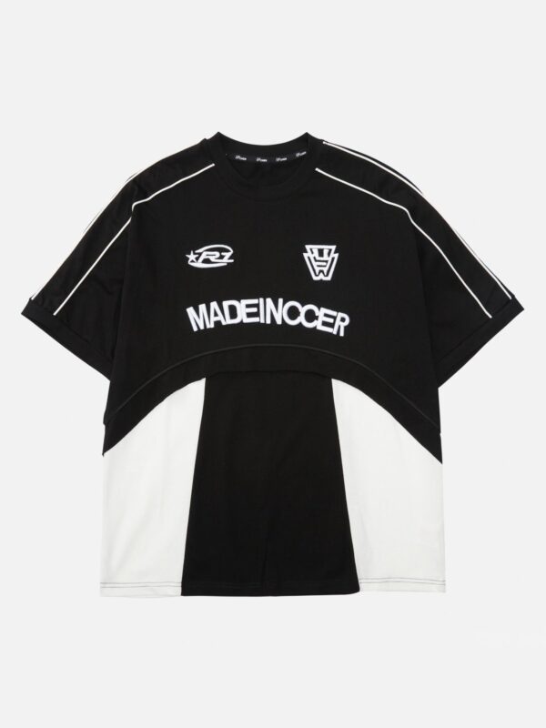 Embroidered Panel T-shirt -1587