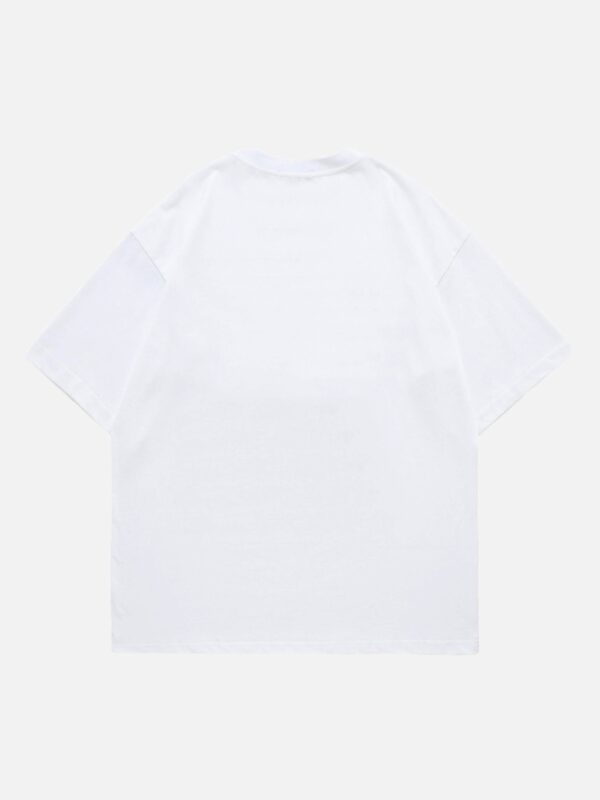 American West Coast Skull Vintage T-shirt Short Sleeve