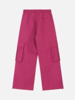 Casual Printed Straight Leg Work Pants