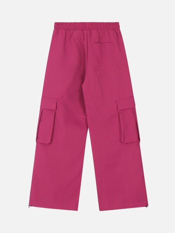 Casual Printed Straight Leg Work Pants