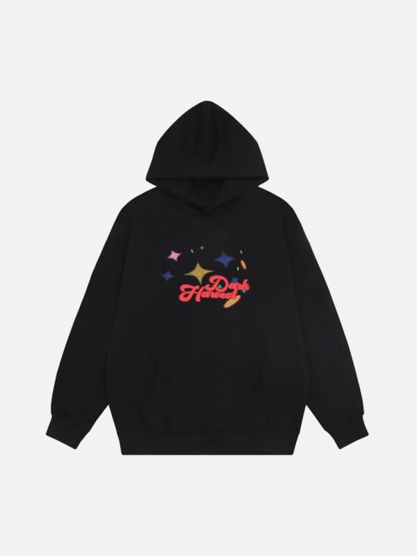 Star Letter Hooded Sweatshirt