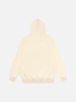 Pentagram Letter Embroidered Hooded Sweatshirt