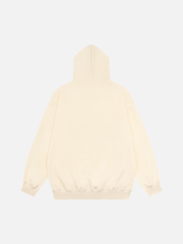 Pentagram Letter Embroidered Hooded Sweatshirt