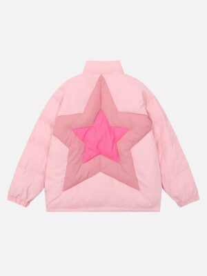 American High Street Stars Thickened With Cotton Stand-up Collar Cotton Jacket - 1560