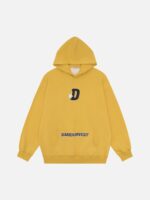 Star Letter Print Hooded Sweatshirt