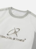 Paneled Print T-shirt -1586