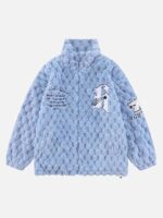 American Letter Embroidery Thicken Couple Models Jacket