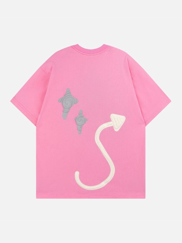 Made Retro Skull Letter Foam T-shirt