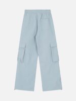 Casual Printed Straight Leg Work Pants