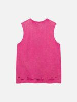 Hip-hop Letter Print Ragged Undershirt