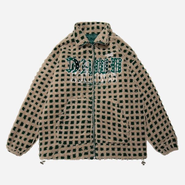 Lamb's Wool Vintage Plaid Jacket