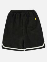 Suede Letter Embroidery Shorts