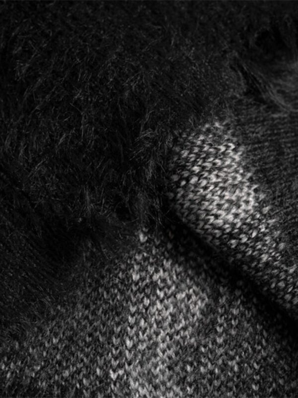 Rip Damage Design Turtleneck Knitwear Sweater - 1525