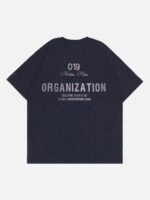 Old Washed Skeleton Print T-shirt - 1573