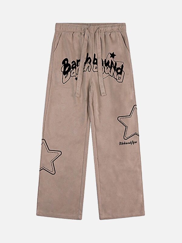 American Casual Suede Loose Pants