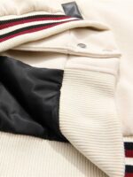 American Patchwork PU Leather Sleeve Embroidered Alphabet Baseball Jacket