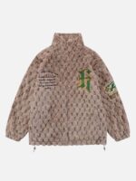 American Letter Embroidery Thicken Couple Models Jacket