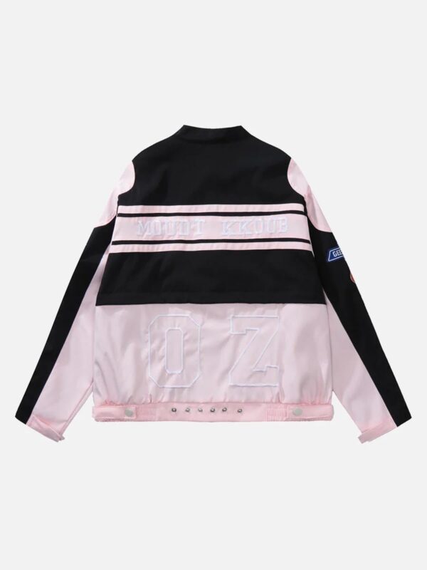 Embroidery Baseball Suit Motorcycle Jacket-1517