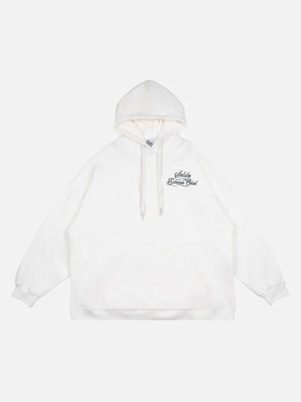 Gesture Print Hoodie -1268