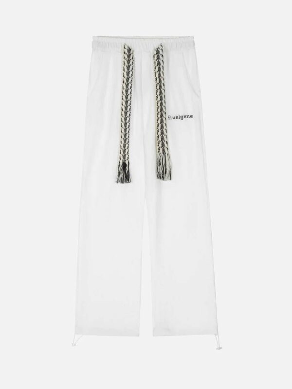 High Waist Straight Cotton Sweatpants -1284