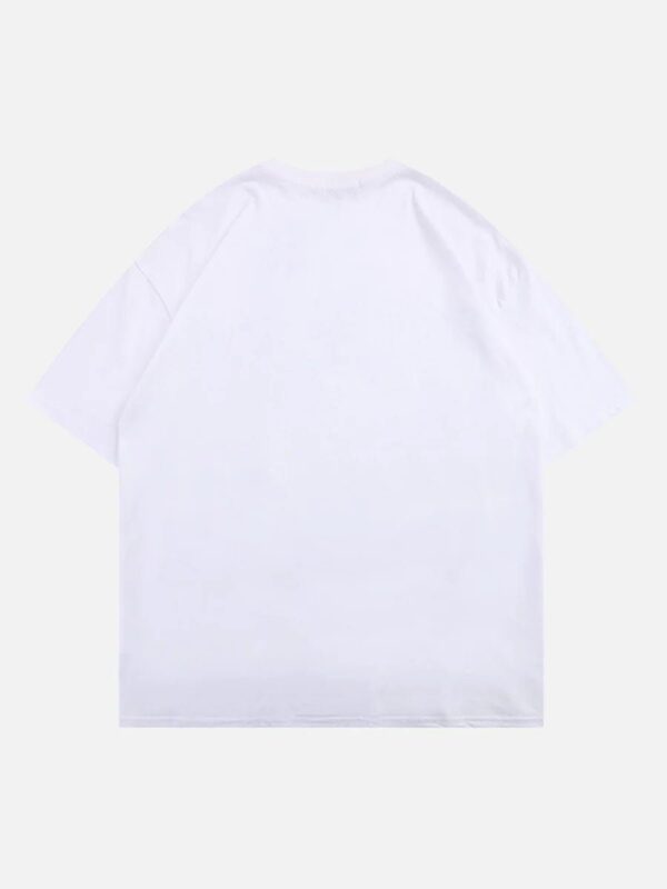 Masked Gangster Portrait Printed T-Shirt-1533