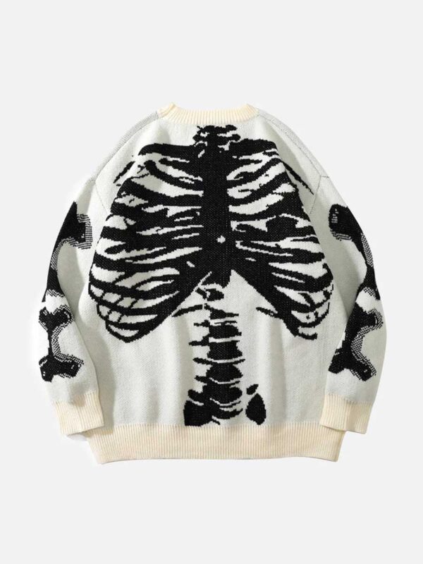 Skeleton Knit Sweater -1185