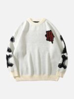 Skeleton Knit Sweater -1185