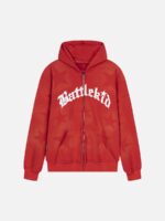 Star Letter Print Zipper Hoodie Jacket - 1540