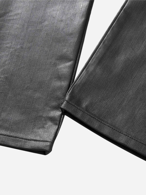 Retro Zipper Pocket Slim Straight Pants