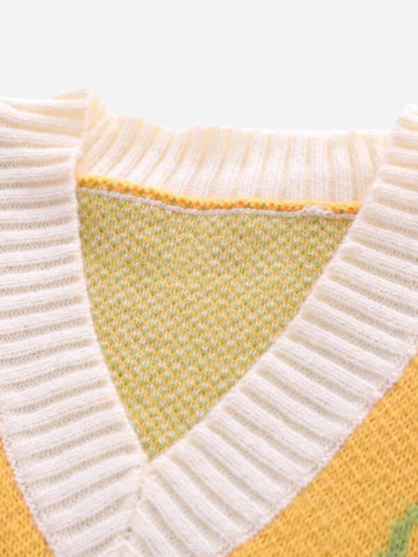 American Style Graffiti Love V-neck Sweater Undershirt