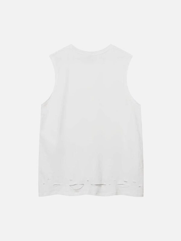 Hip-hop Letter Print Ragged Undershirt