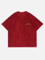 Retro Letter Print Cotton T-shirt