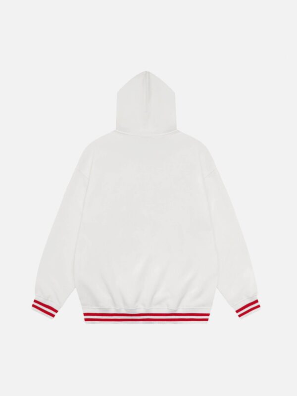 Star Letter Print Hooded Sweatshirt