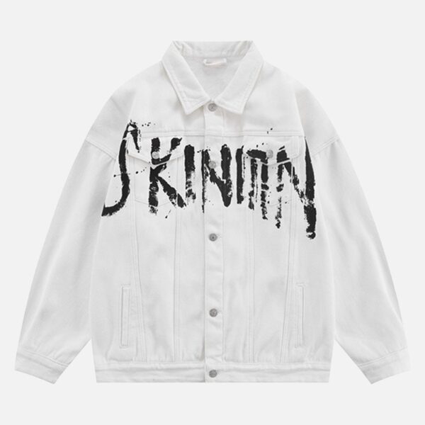 American Street Personality Loose Vintage Lapel Denim Jacket