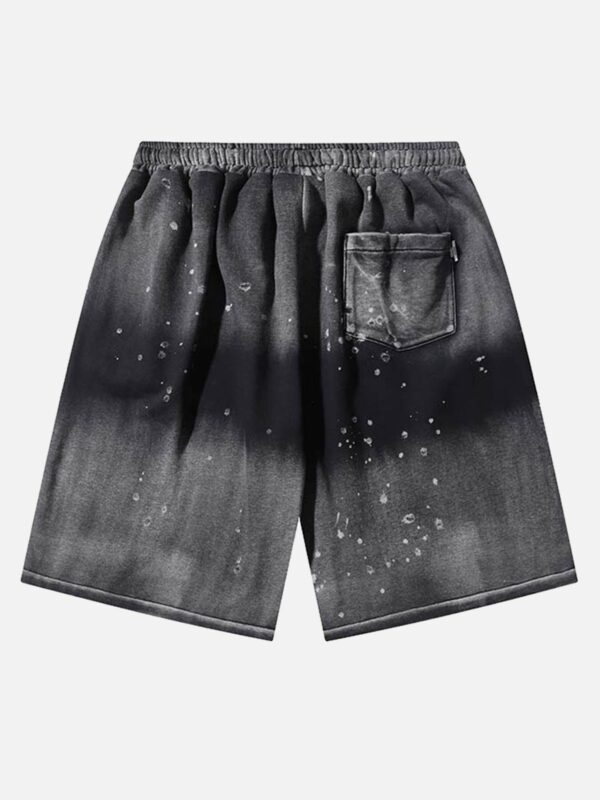 Gradient Letter Embroidery Casual Shorts