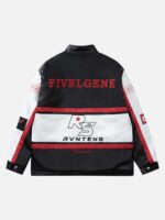 American Vintage Hip-hop Biker Cotton Jacket -1539